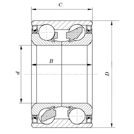 D 20-42 mm Double Row Angular Contact Ball Bearings D 20-42 mm Double Row Angular Contact Ball Bearings
