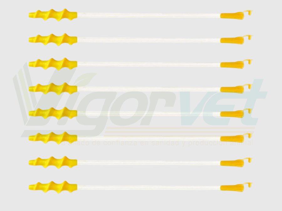 Front outlet spiral AI catheter