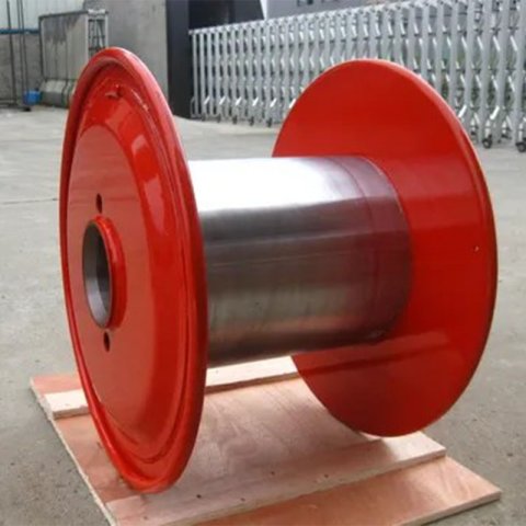 double layer metal spool for wire winding