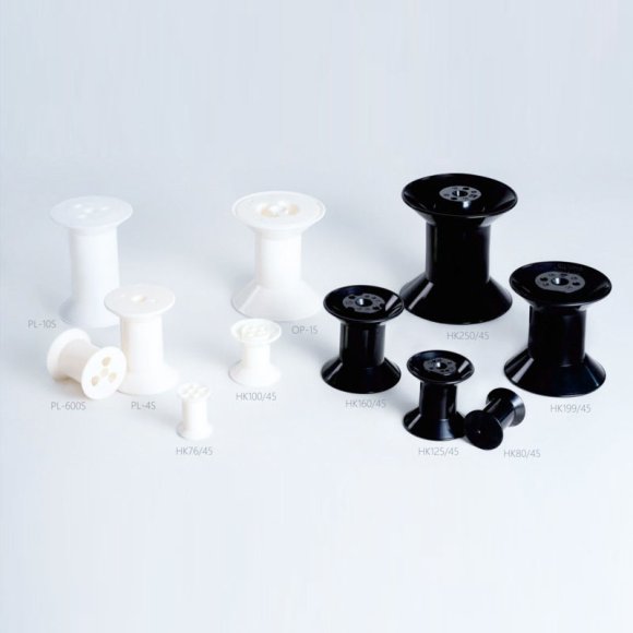 Flat Winding Spools With Conical Flanges