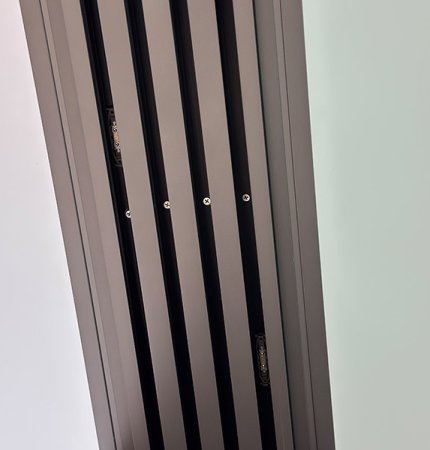 Floor track interior door