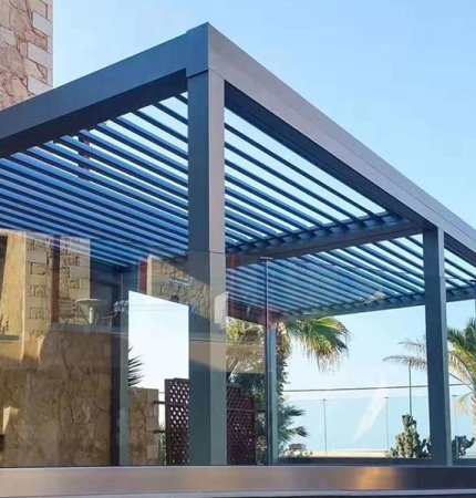 adjustable roof aluminum pergola