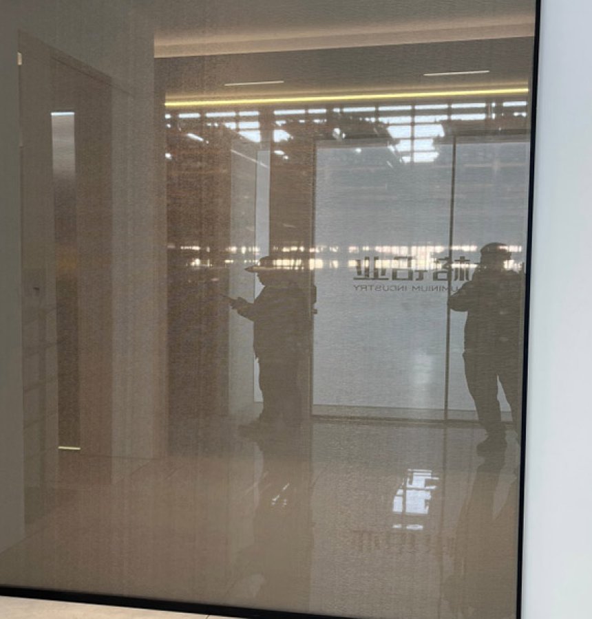 Customized interior glass door
