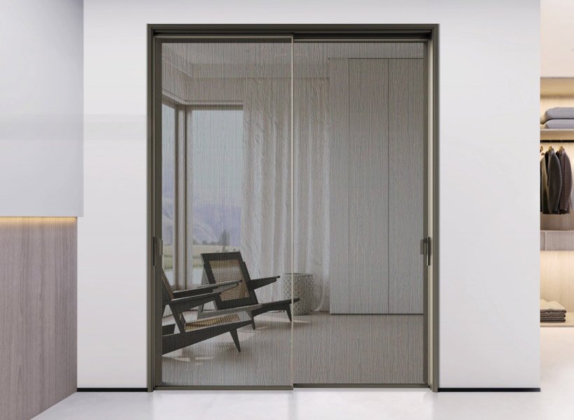 Aluminum interior doors