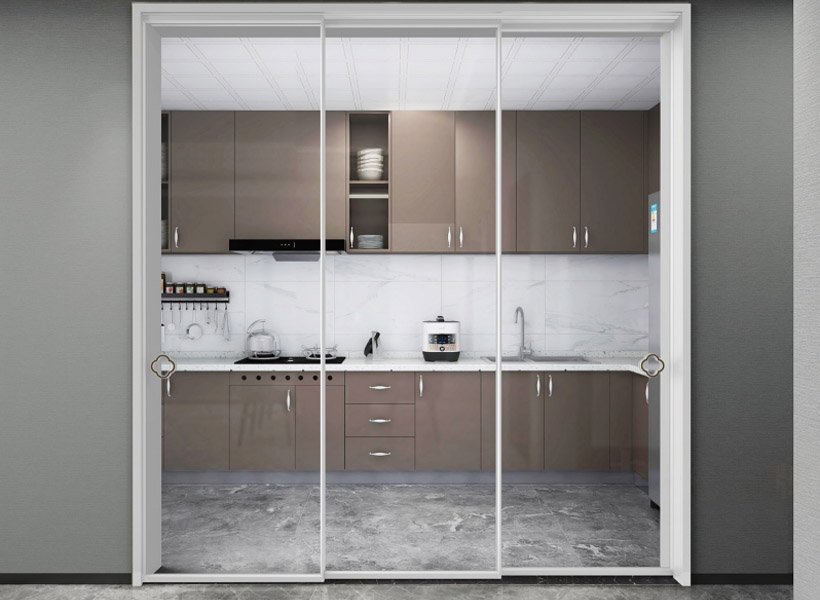 Aluminum interior doors