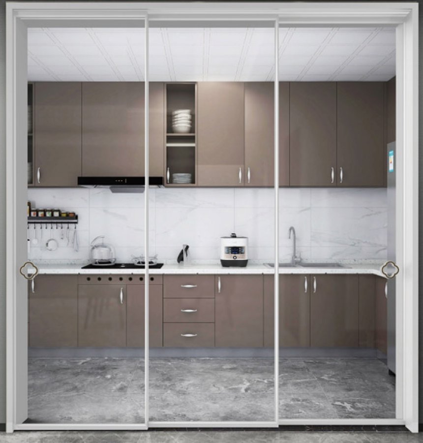 Modern aluminum interior door design