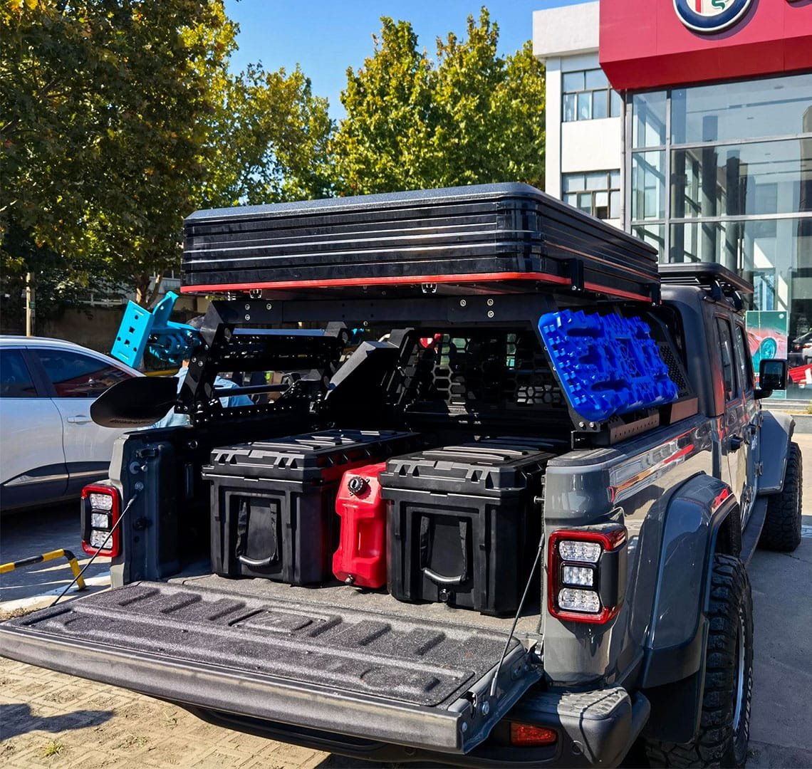 Jeep Wrangler Rubicon JT Bed Rack System: Ultimate Cargo Solution