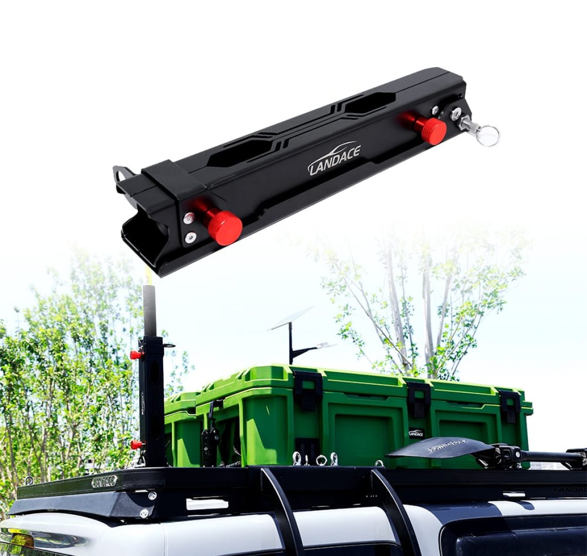Folding Roof Rack Mounted Flagpole Holder