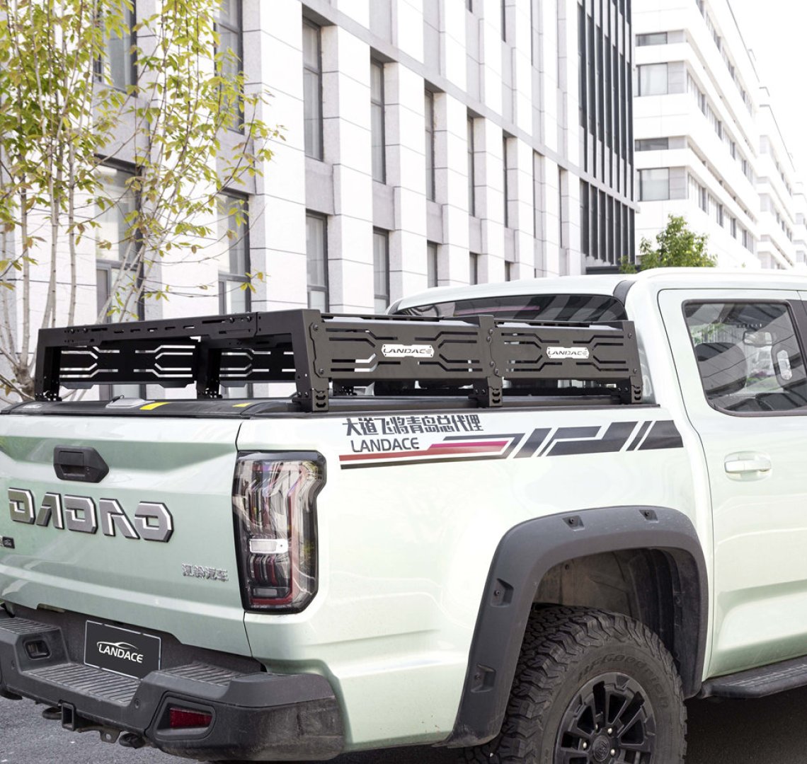 Retractable and adjustable short truck bed rack