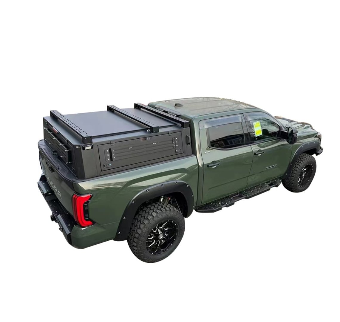 4X4 Auto Tundra Aluminum Alloy Bed Rack System | Hard Top Pickup Truck Canopy Upgrade