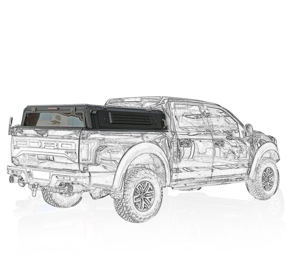 Raptor Semi-High Bed Rack Cover 2.0
