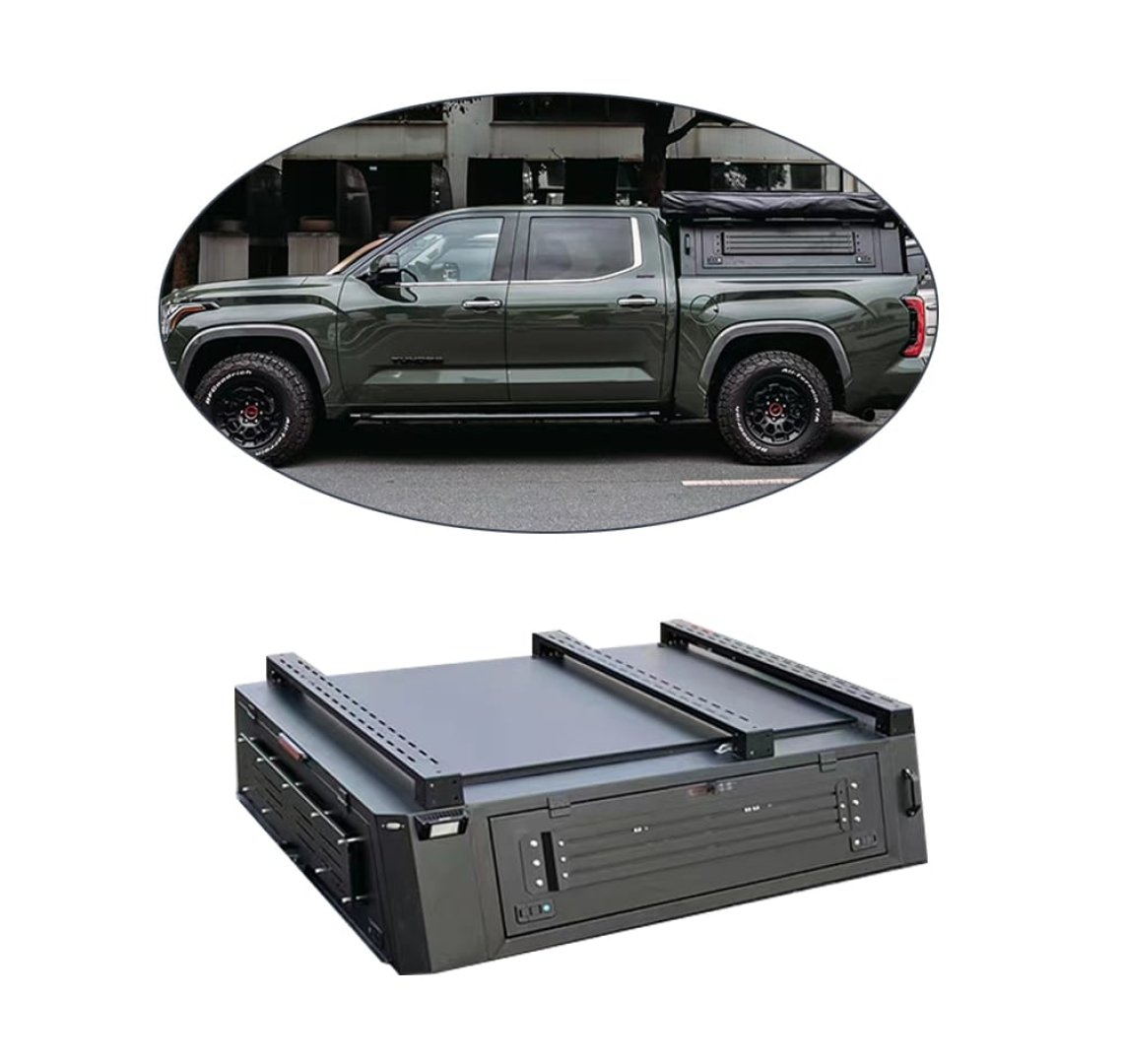 4X4 Auto Tundra Aluminum Alloy Bed Rack System | Hard Top Pickup Truck Canopy Upgrade