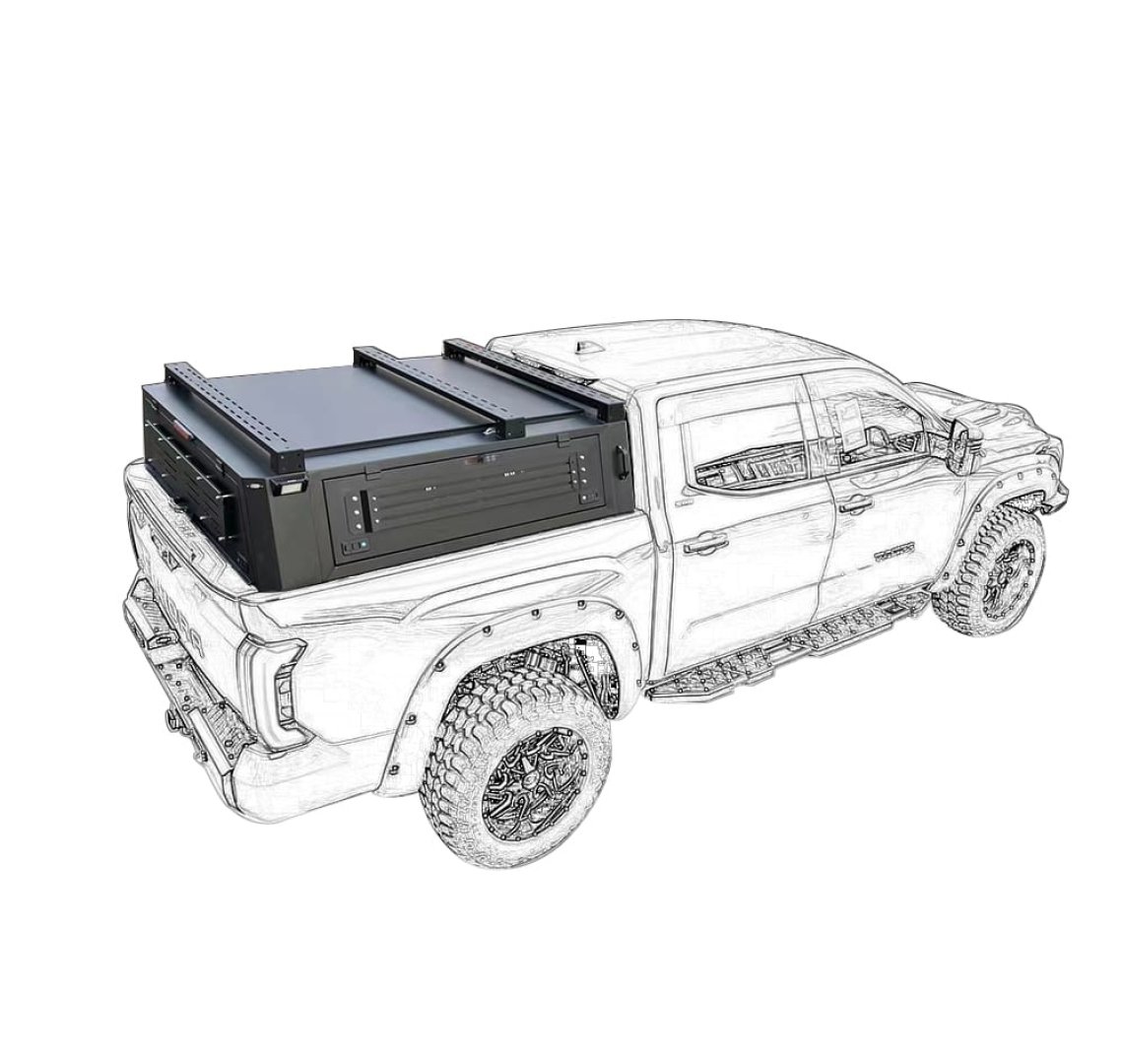 4X4 Auto Tundra Aluminum Alloy Bed Rack System | Hard Top Pickup Truck Canopy Upgrade