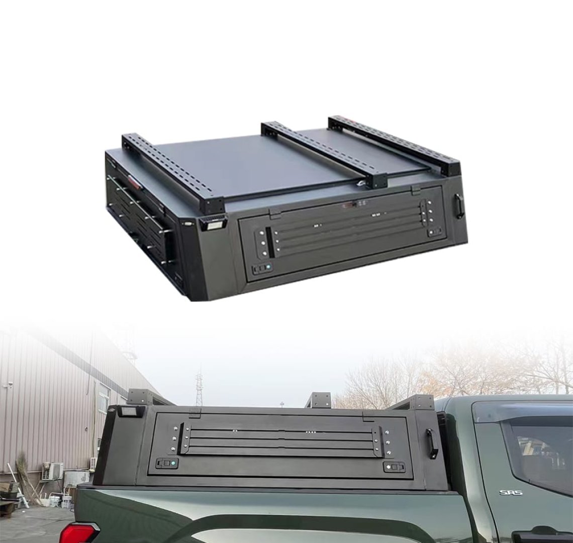 4X4 Auto Tundra Aluminum Alloy Bed Rack System | Hard Top Pickup Truck Canopy Upgrade