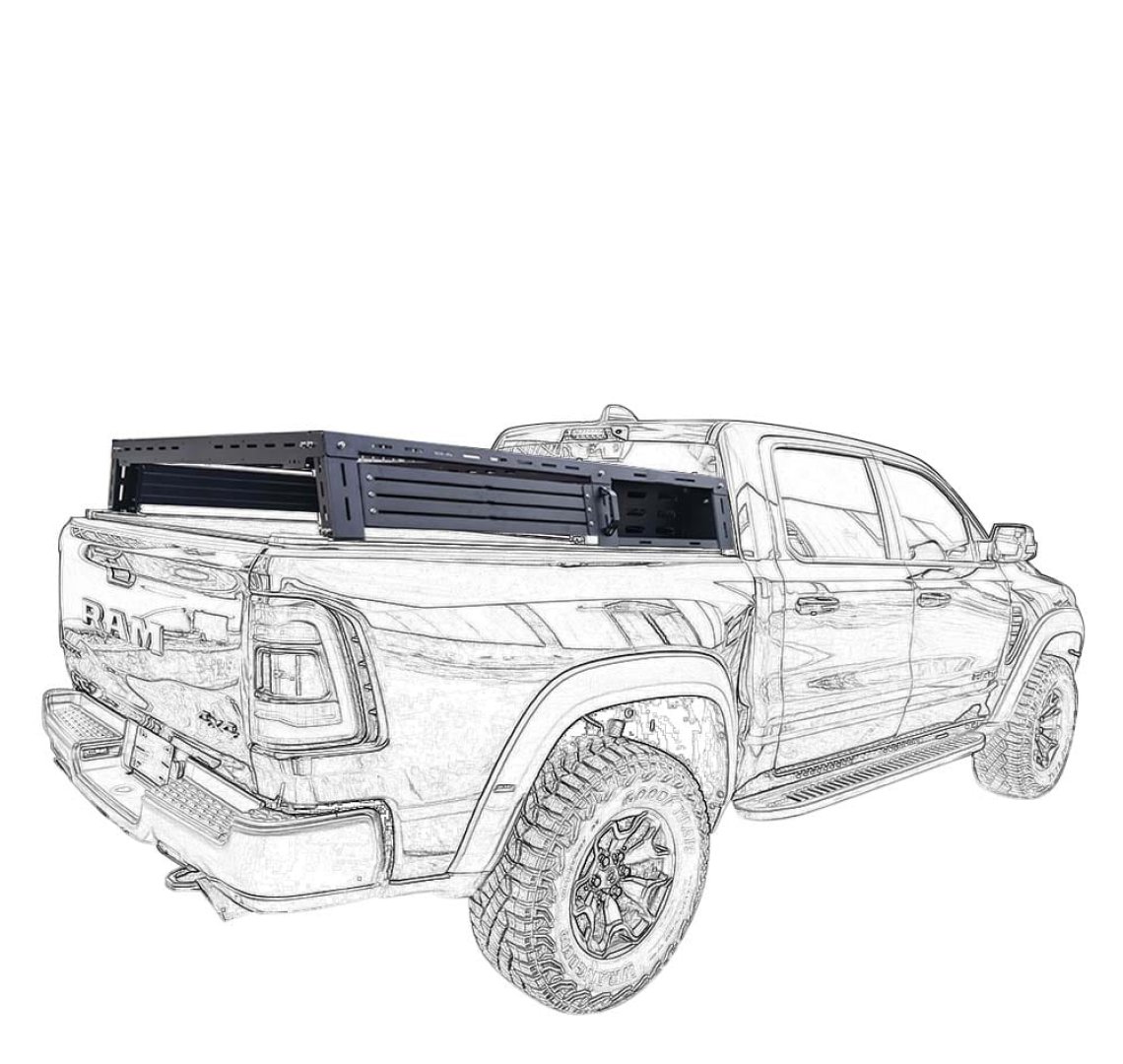 Tyrannosaurus bed rack + roll-up cover