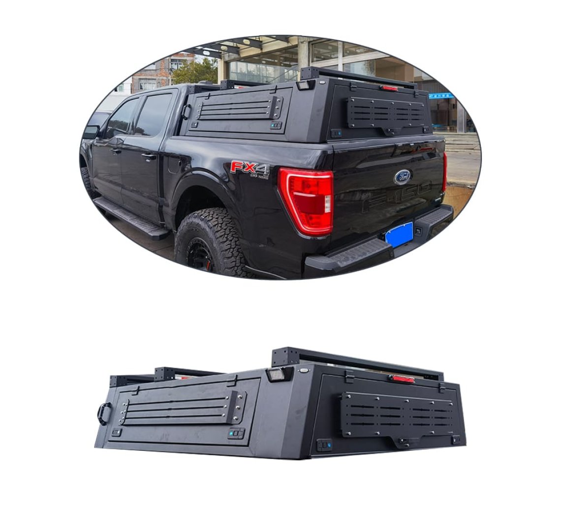 F150 pickup truck half height bed rack cover