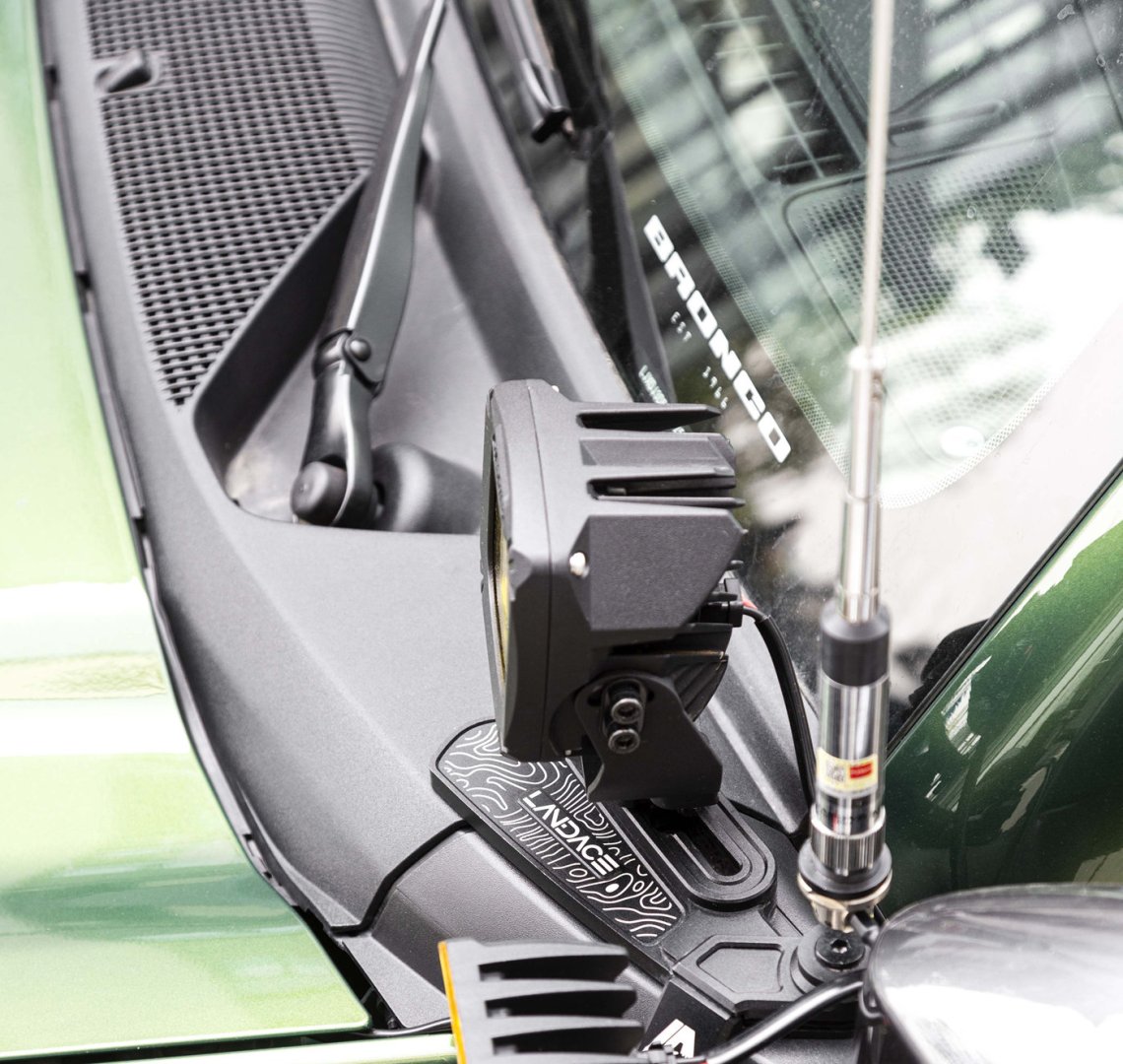 Ford Bronco A Column Spotlight Bracket