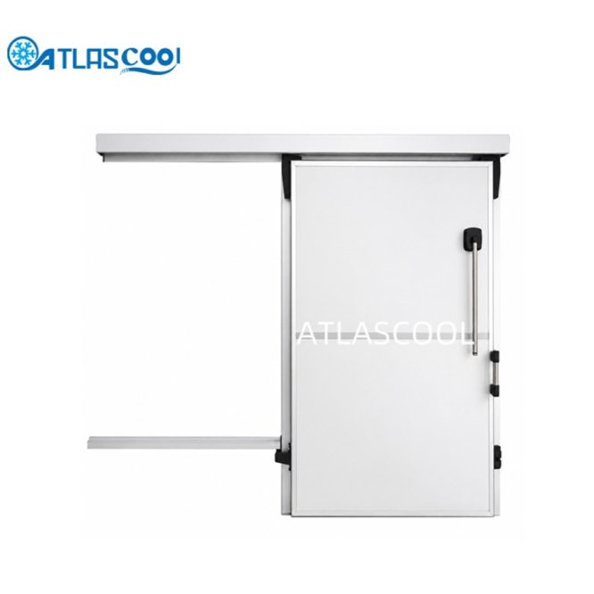Insulated freezer room sliding door