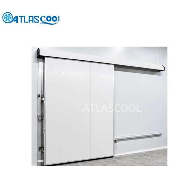 Manual cold storage room sliding door