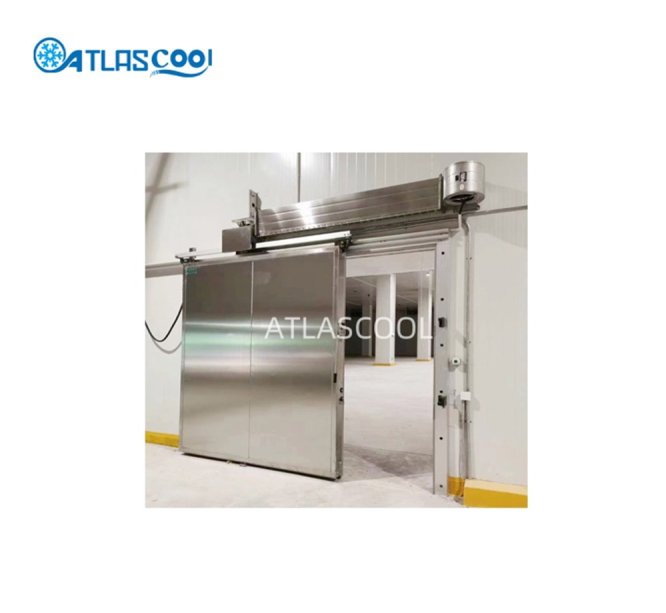 Electric sliding insulated cold room door
