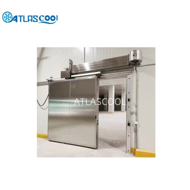 Electric sliding insulated cold room door