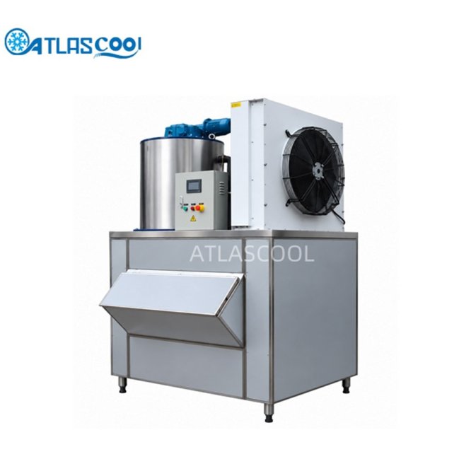 Commercial Flake Ice Machine with Storage Bin