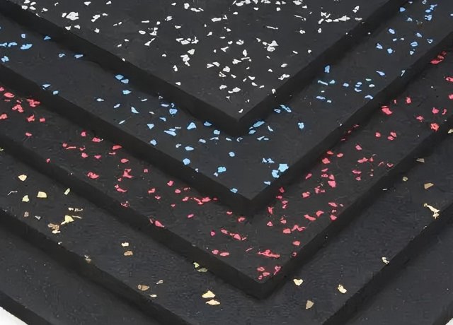 Textured rubber gym mats for safe fitness flooring