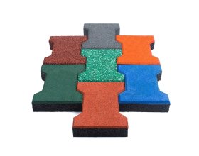Rubber garden tiles for durable outdoor landscaping