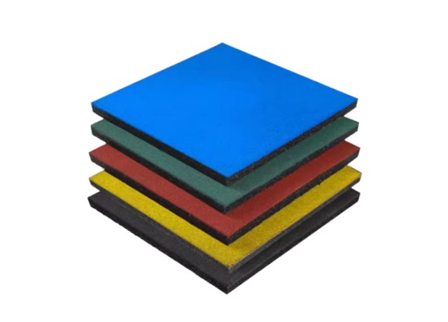 Rubber playground mats with shock absorption for play areas