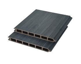 Wood-textured WPC fence panels for outdoor yards