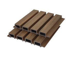 WPC fluted panel on modern interior wall