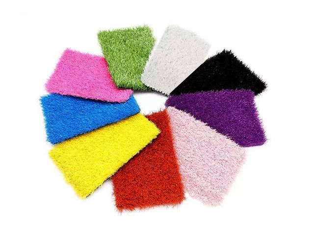 Rainbow artificial grass with soft fibers