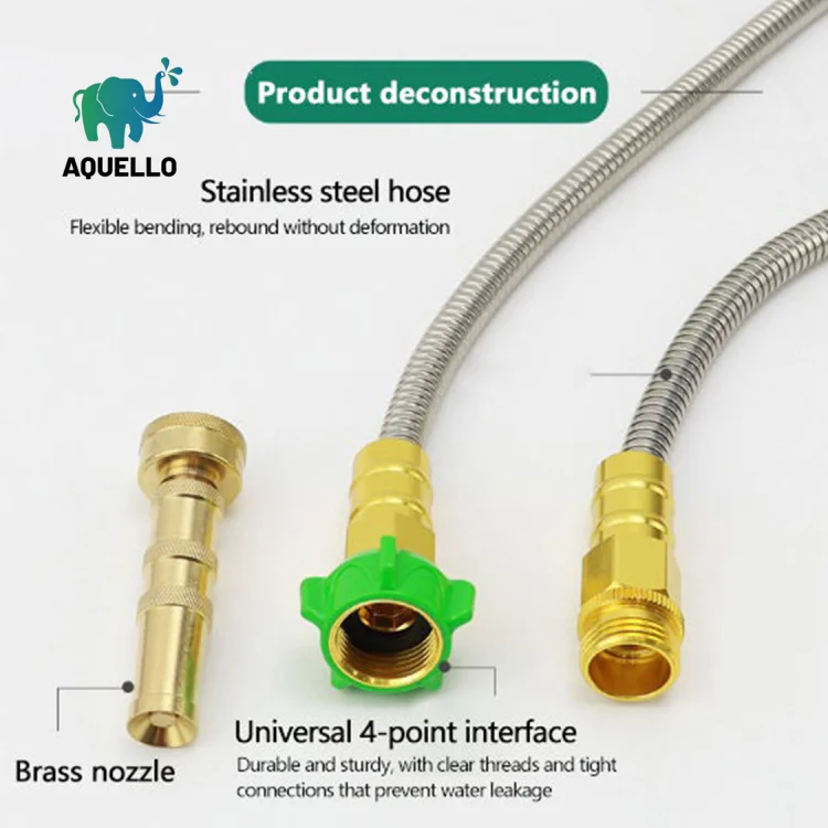 Durable metal water hose