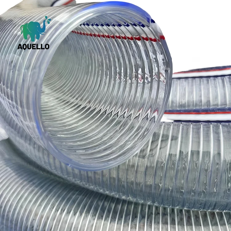Steel reinforced PVC hose