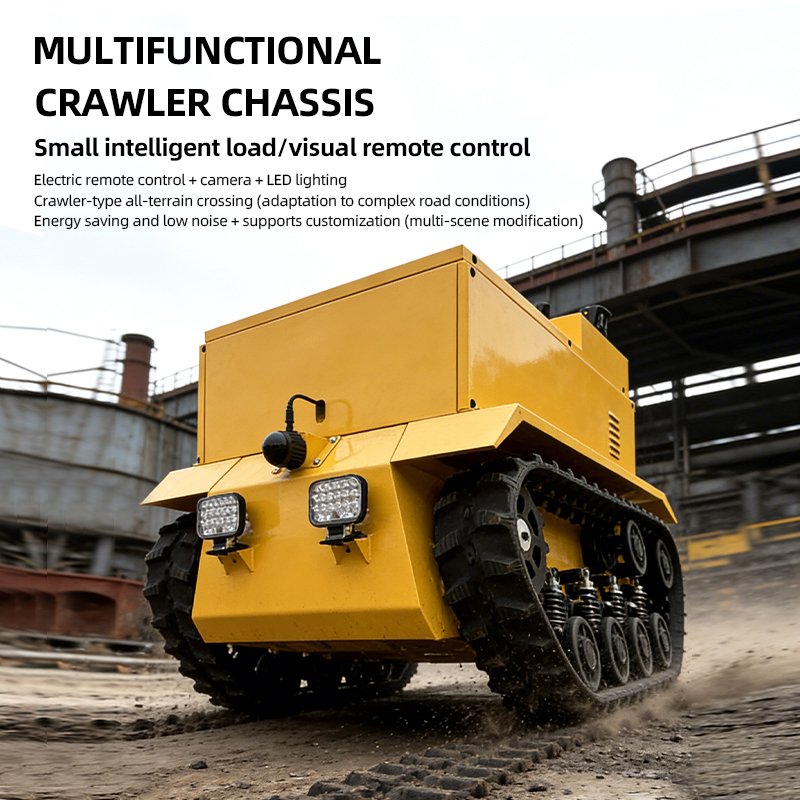 Amphibious Diesel Hydraulic Remote-Controlled Crawler Chassis | All-Terrain Emergency Rescue Platform