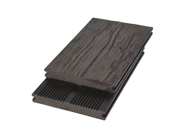 Weather-resistant 3D embossed decking for garden patios