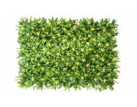 Realistic greenery panels for an outdoor patio wall