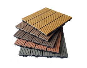 DIY composite decking tiles for modern outdoor patio