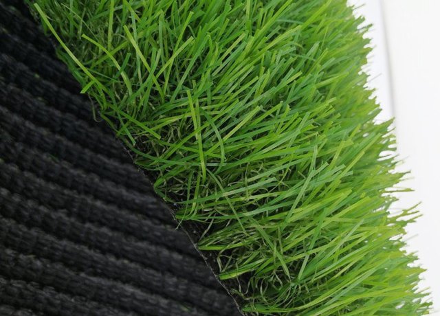 three tone landscaping artificial turf with mixed green PE fibers for natural outdoor landscapes