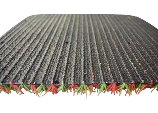 Rainbow artificial grass for creative landscape design