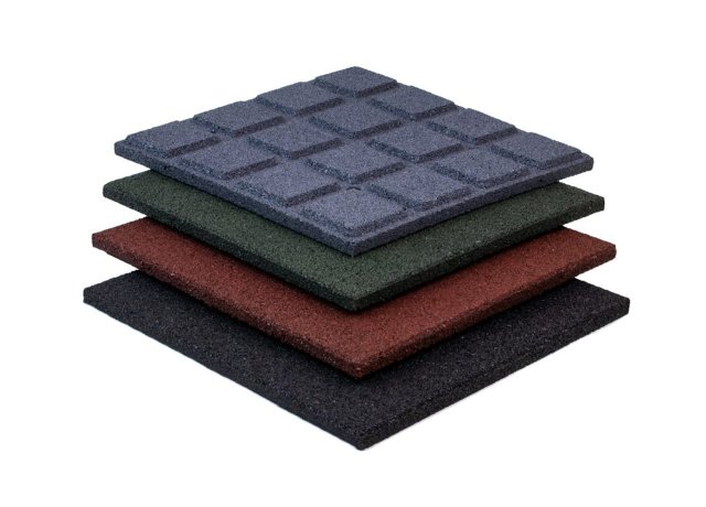 Outdoor rubber playground flooring with anti-slip surface