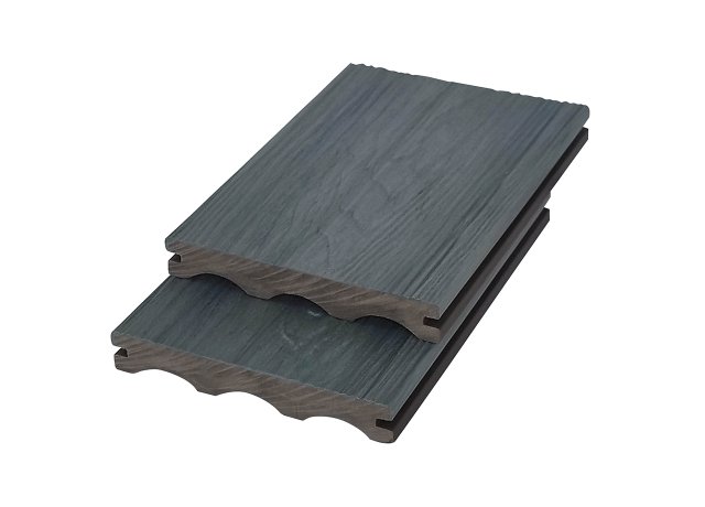 Co extruded decking for low maintenance garden spaces