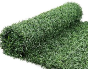 Natural-looking fake conifer screening for patio fences