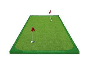 Dense indoor golf green for home putting practice