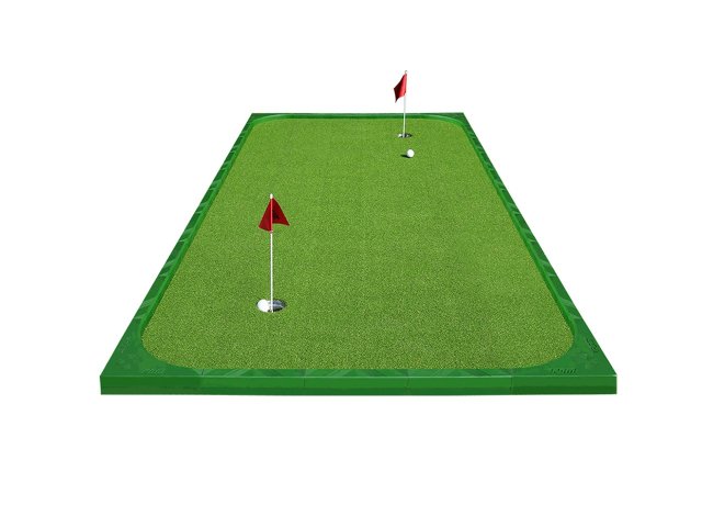Dense indoor golf green for home putting practice