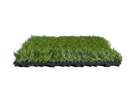 Interlocking artificial grass tiles for garden paths