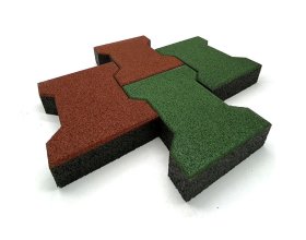 Rubber garden tiles for landscaped garden walkways