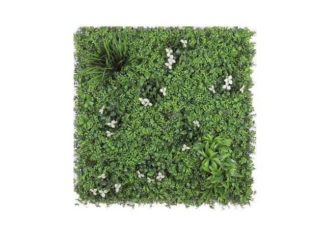 Artificial live wall panels with dense PE foliage outdoors