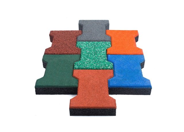 Rubber garden tiles for durable outdoor landscaping