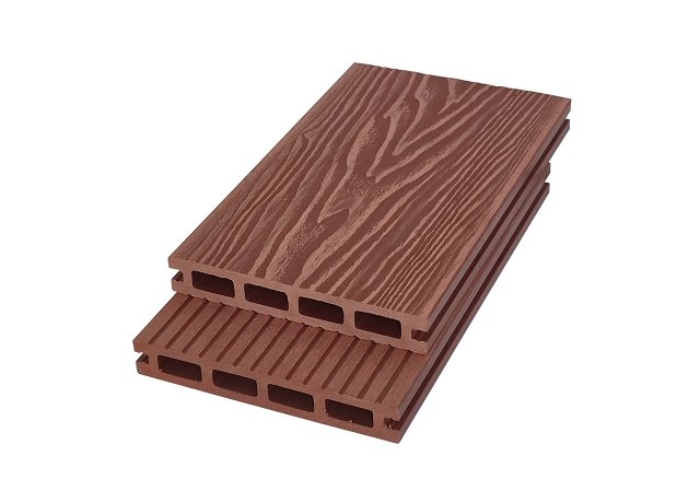 Wood grain 3D embossed WPC decking for outdoor decks